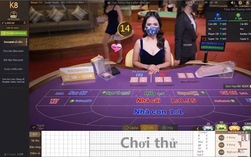 Trải nghiệm casino online chân thực nhất tại K8